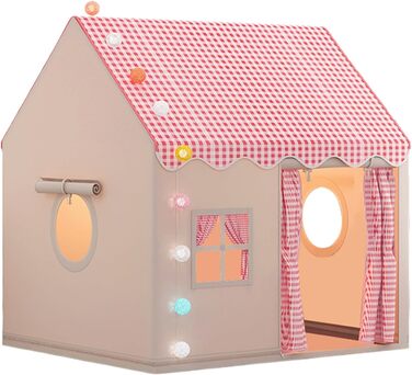 Дитячий намет-халапа для гри в приміщенні | Халапа-замок для дітей, великий намет для ігор вдома, міцна конструкція, червоний колір