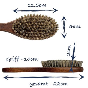 Щітка для волосся Cosmundi з натуральної щетини коричнева