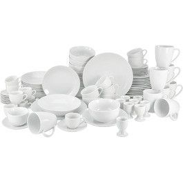 Набір білого посуду серії LUNA 80шт Комбінований набір 22700
