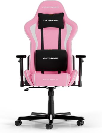 Ігрове крісло DXRacer FORMULA L ПВХ шкіра (рожевий/білий)