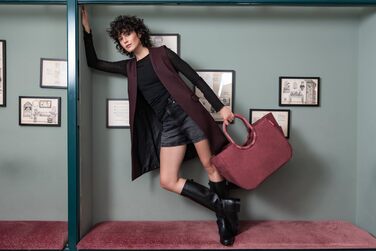 Сумка Reisenthel Loopshopper L – містка та водонепроникна сумка з перероблених PET-пляшок, золото (Twist Maroon)