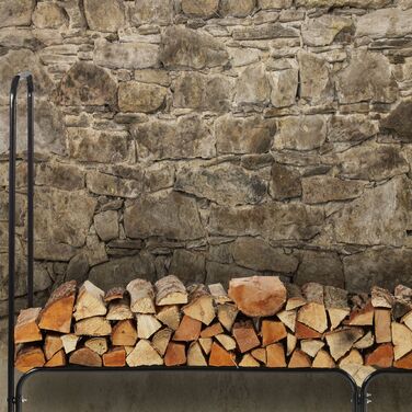 Стильна полиця для дров Relaxdays з металу