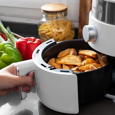Аерофритюрниця CecoFry Essential Rapid Sun 2,5 л, 1200 Вт, компактна дієтична фритюрниця з PerfectCook, біла