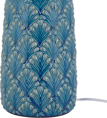 Декоративна настільна лампа Beliani Thaya, кераміка/поліестер, блакитна