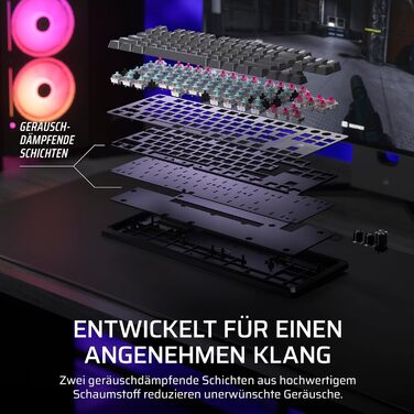 Ігрова механічна клавіатура Corsair K70 MAX RGB QWERTZ DE (Tenkeyless) - сіра