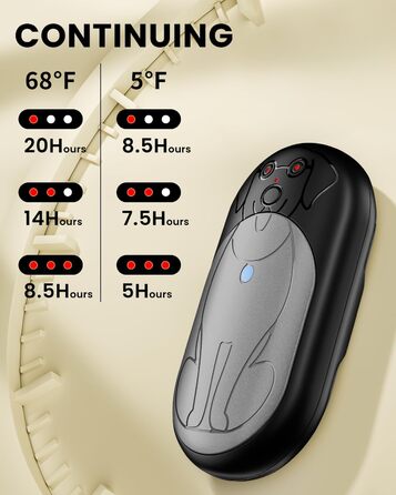 Електричний грієчка з ліхтариком, багаторазовий, 6000 mAh, зарядний, для кемпінгу, на подарунок, чоловікам, жінкам, дітям
