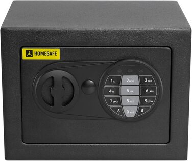 Електронний меблевий сейф Homesafe HV17E, 17x23x17см, карбоновий сатин чорний