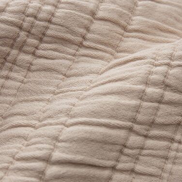 Покривало Velho, текстуроване покривало 240x265 см з 100 бавовни BCI в плетінні мателасе, ткане та пофарбоване одягом, соціально відповідальне та стійке, натуральне 240x265 см натуральне