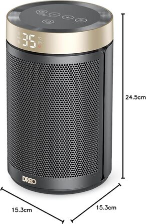 Електричний обігрівач Dreo Atom 316: тихий, керамічний, з термостатом та захистом, 1500W