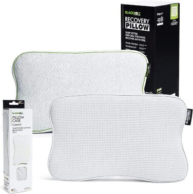 BLACKROLL® Recovery Pillow Set Jersey Anthrazit: ергономічна подушка для шиї та голови з Memory Foam (з додатковим чохлом), Made in Germany