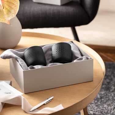 Villeroy & Boch Kaffeebecher Set – 2 шт., чорний, преміум-фарфор, для мікрохвильової печі та посудомийної машини