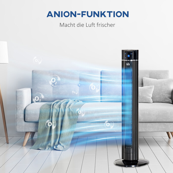 Вентилятор 2-в-1: підлоговий та настільний, чорний (32 см x 32 см x 106,8 см)