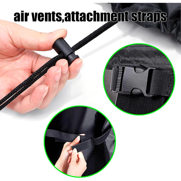 Водонепроникний чохол для садово-патіо меблів 600D Oxford, захист від пилу та УФ-променів (242x162x100cm, 140x90x70cm)