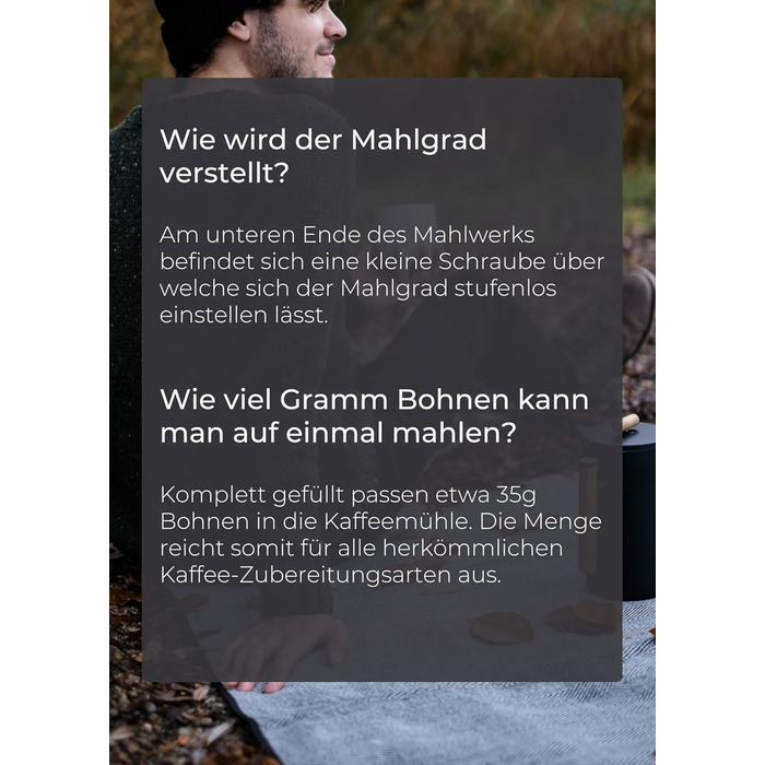 Ручна кавомолка Lambda Coffee з нержавіючої сталі та керамічним жорном | Для еспресо та інших сортів кави | З регулюванням ступеня помолу | Nautic Night