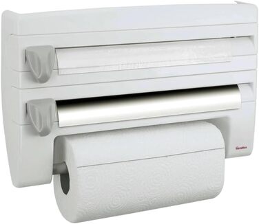 Тримач для кухонних рулонів Roll-n-Roll 4-в-1, білий, 39 x 10 x 25 см., 254410