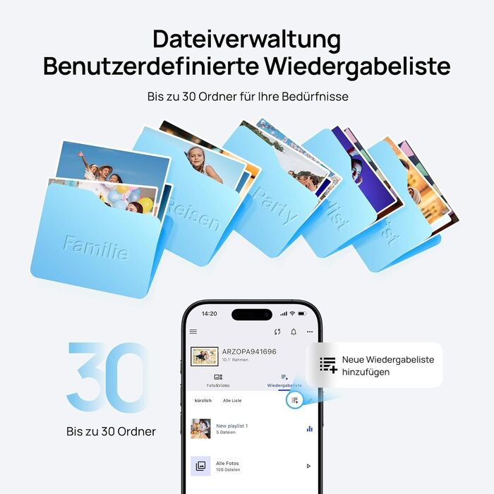 Цифровий фоторамка ARZOPA 15.6 дюймів з безлімітним хмарним сховищем, віддаленою передачею фото та відео, FHD сенсорним екраном. Ідеальний подарунок! Модель D15 (Коричневий)