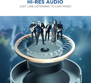 1MORE E1010 Quad-Driver навушники In-Ear Hi-Fi з мікрофоном та пультом керування, Hi-Res Audio, сумісні з iOS та Android (Triple Driver, срібні)