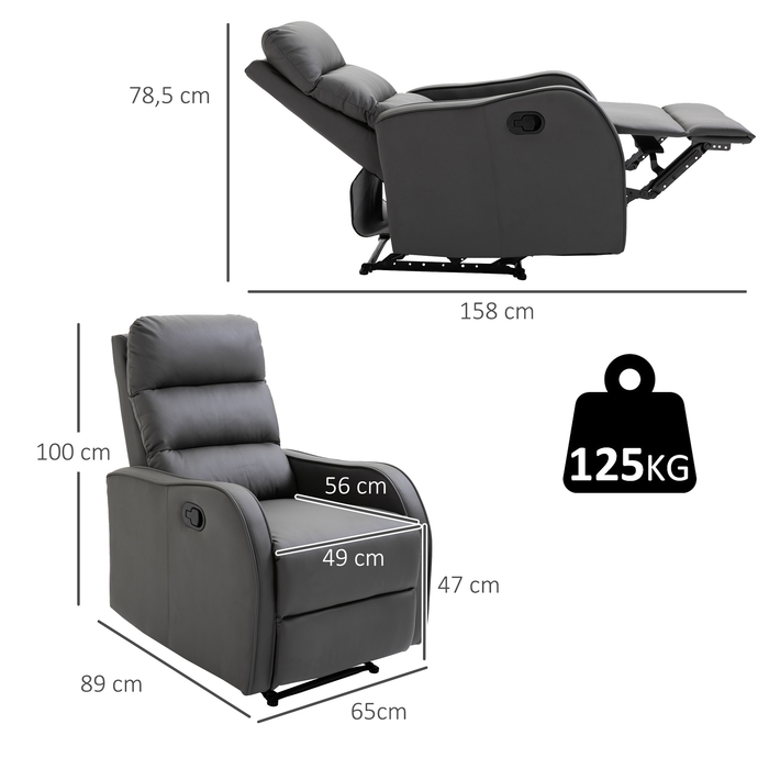 Реклайнер HOMCOM Recliner з функцією гойдання та відкидання, поворотний з підсклянником з тканини з мікрофібри для вітальні та відпочинку