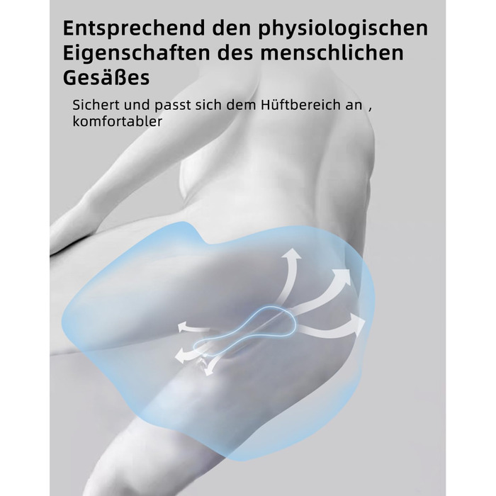Ортопедична подушка для сидіння, подушка для офісного крісла: ергономічна, з піною з пам'яті, для полегшення болю в куприку та ішіасі, великий розмір
