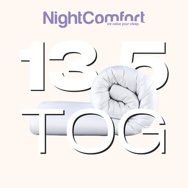 Ковдра антиалергенна Night Comfort Cosy Nights, 13.5 tog, 200x135 см, біла, односпальне ліжко