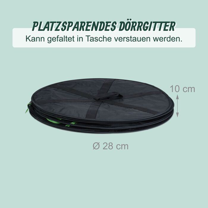 Relaxdays Складана сітка для сушіння білизни (зелена)