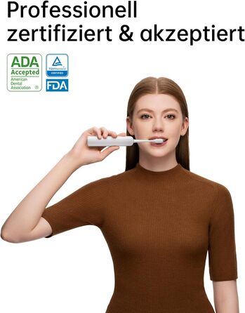 Електрична зубна щітка Laifen Wave: звукова, з вібрацією та осциляцією, 3 насадки, IPX7, біла (ABS)