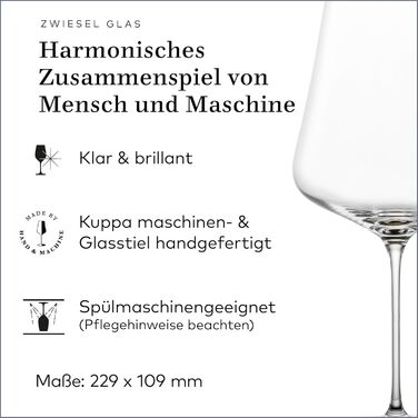Набір келихів для червоного та білого вина Zwiesel Glas (2 шт.) - Tritan кришталь, стійкий до миття в посудомийній машині