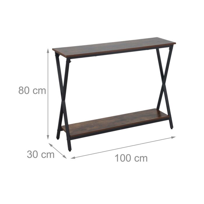 Столик консольний Relaxdays в індустріальному стилі, 100x30 см