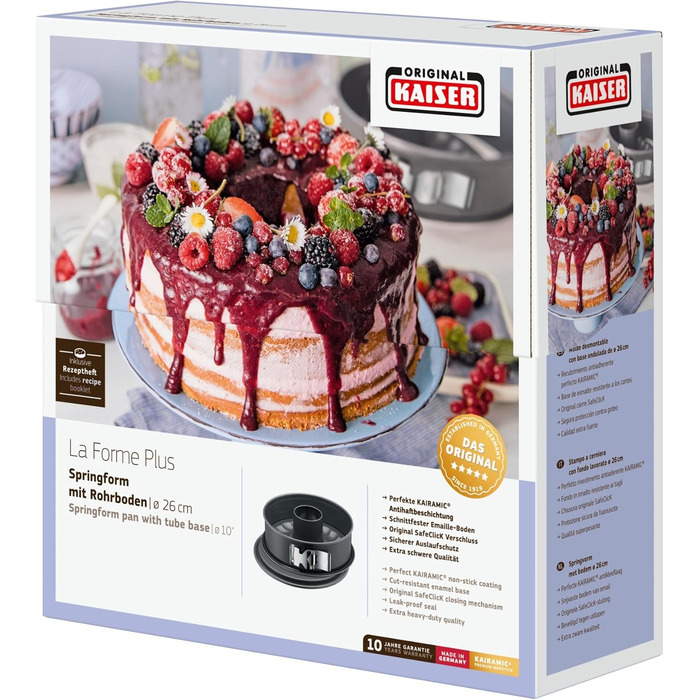 Форма для випічки Kaiser La Forme Plus, кругла, 26 см, з антипригарним покриттям, SafeClick-замок