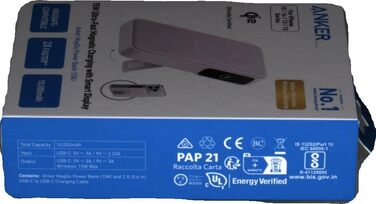 Вт MagSafe Powerbank, 10 000 мАг, дисплей і підставка, для iPhone 16/15/14/13, в т.ч. USB-C, 15