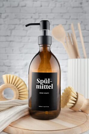 Набір дозаторів для мила MONOKO (4 шт.) з нержавіючої сталі, 500 мл, коричневий