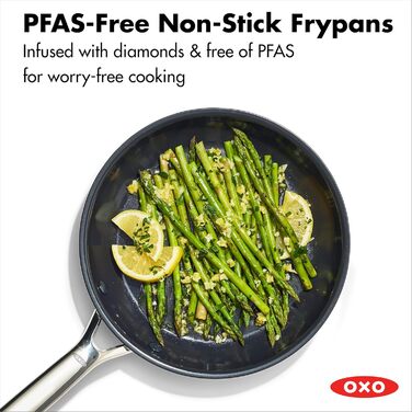 Набір кухонного посуду OXO Agility Tri-Ply 13 предметів: каструлі, сковорідки, нержавіюча сталь, індукційне дно, антипригарне покриття без PFAS
