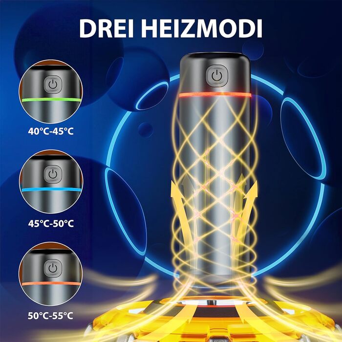 Електричний грієчка для рук EXTSUD 10000mAh: портативний зарядний пристрій, Powerbank, подарунок на зиму для чоловіків та жінок сірого кольору