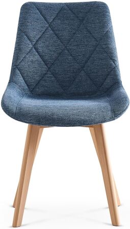 Крісла для їдальні B&D Home Tania (2 шт.), оббивка Merlot, дизайн у стилі Skandi, для кухні, офісу, вітальні