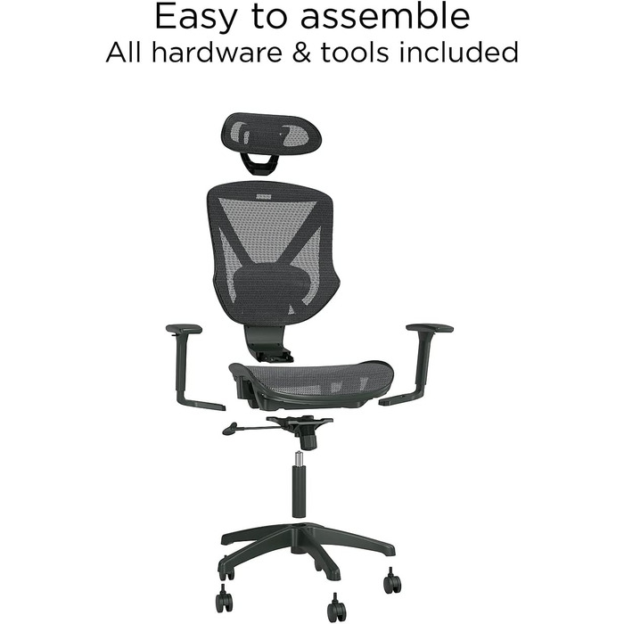 Офісне крісло STAPLES Dexley UN56946 з сітчастою спинкою, чорне