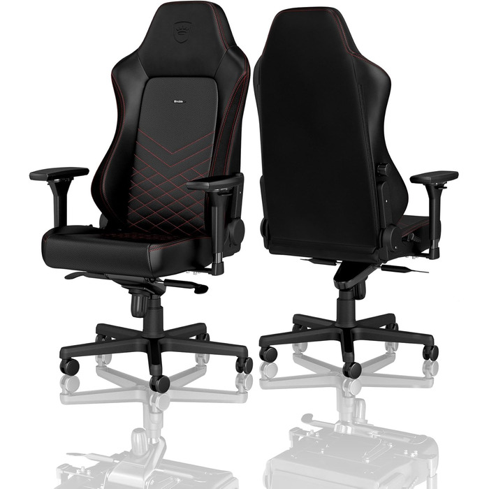 Noblechairs HERO - ігрове крісло, офісне крісло, крісло для роботи - PU-шкіра, чорно-червоне
