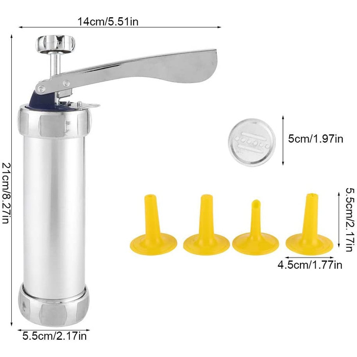 Кондитерський прес для печива, набір для пресування печива, машина для пресування печива, 20 форм для печива, 4 насадки