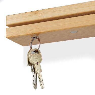 Магнітна панель для ключів Relaxdays з полицею