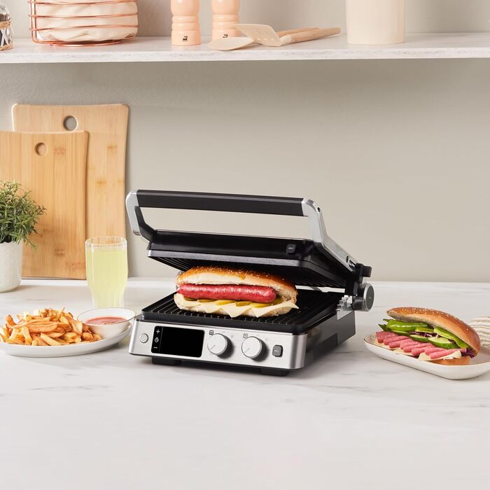 Тостер-контактний гриль Karaca Toastmaster 3 в 1, чорний, для 4-х тостів, з антипригарним покриттям