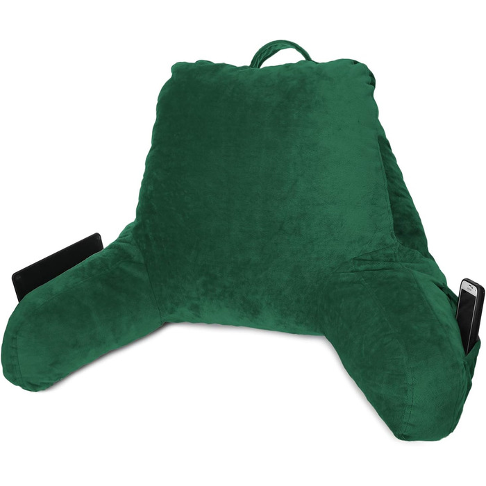 Подушка-крісло Clara Clark з підлокітниками для дітей та дорослих – преміум подушка з піною з пам'яті для перегляду телевізора та відпочинку – середнього розміру, колір хакі