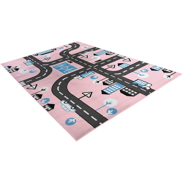 Дитячий килимок TAPISO Pinky з коротким ворсом вуличний KOTEX (80x150 см, Сірий, Синій, Чорний, Білий, Пастель, Рожевий, Автомобіль)