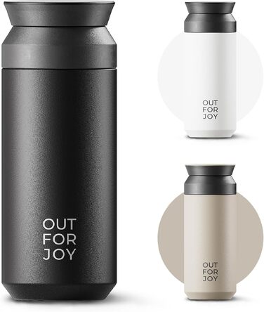 Термокружка з нержавіючої сталі 350 мл | Термокружка для кави з собою | Зі знімним кришкою, подвійні стінки, ізольована | Кава та чай з собою - туристична кружка | Зберігає тепло 4 години / холод 8 годин (Чорний Midnight)