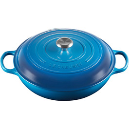 Le Creuset Signature Казанок з чавуну, Ø 30 см, 3,5 л, Azure (Марсель), для всіх плит, включаючи індукцію