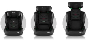 Автокрісло Nukido 15-36 кг, ISOFIX, регулювання підголівника та нахилу, чорний