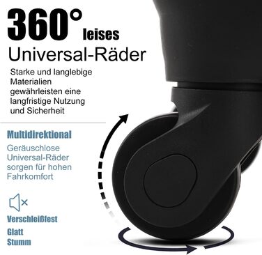 Набір валіз Merax 5 шт. (M-L-XL) з ABS, TSA-замком, розширення L-XL, з сумкою та косметичкою, бежево-чорний