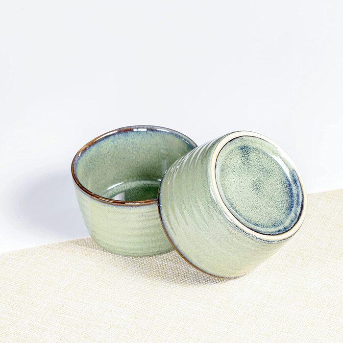 Формочки для суфле, порцелянові миски зеленого кольору на 6 персон-міні-форма для запікання реактивна глазур зеленого кольору, десертні миски порцелянові б