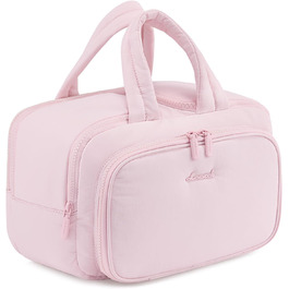 LOVEVOOK Косметичка для жінок велика, рожева, для подорожей, з відділенням для мокрого, водонепроникна, з ручкою