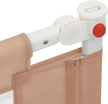 Бортик для ліжка дитячого vidaXL 200x25 см, бежевий (Taupe), тканинний захист від випадання для малюків та немовлят