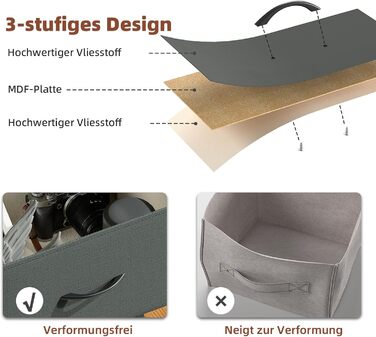Комод з шухлядами Somdot, тканинний комод, комод для спальні, вітальні, передпокою, 5/11 шухляд, білий, штучна шкіра (кольори: котравий сірий, 30T x 100B x 118.5H см)