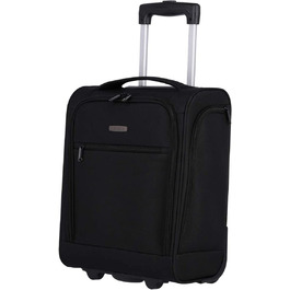 Ручна поклажа Travelite 2 колеса валіза з рідинами сумка відповідає стандарту IATA розмір бортового багажу, серія багажу нижня частина салону компактний візок для м'якого багажу, 090225-04, 28 літрів, (Чорний (Чорний), 43 см)